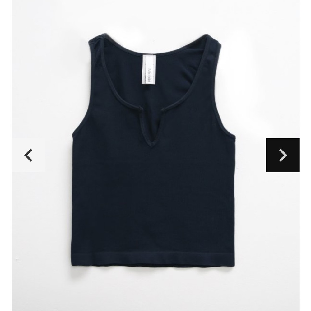 Ribbed Nylon Tank top